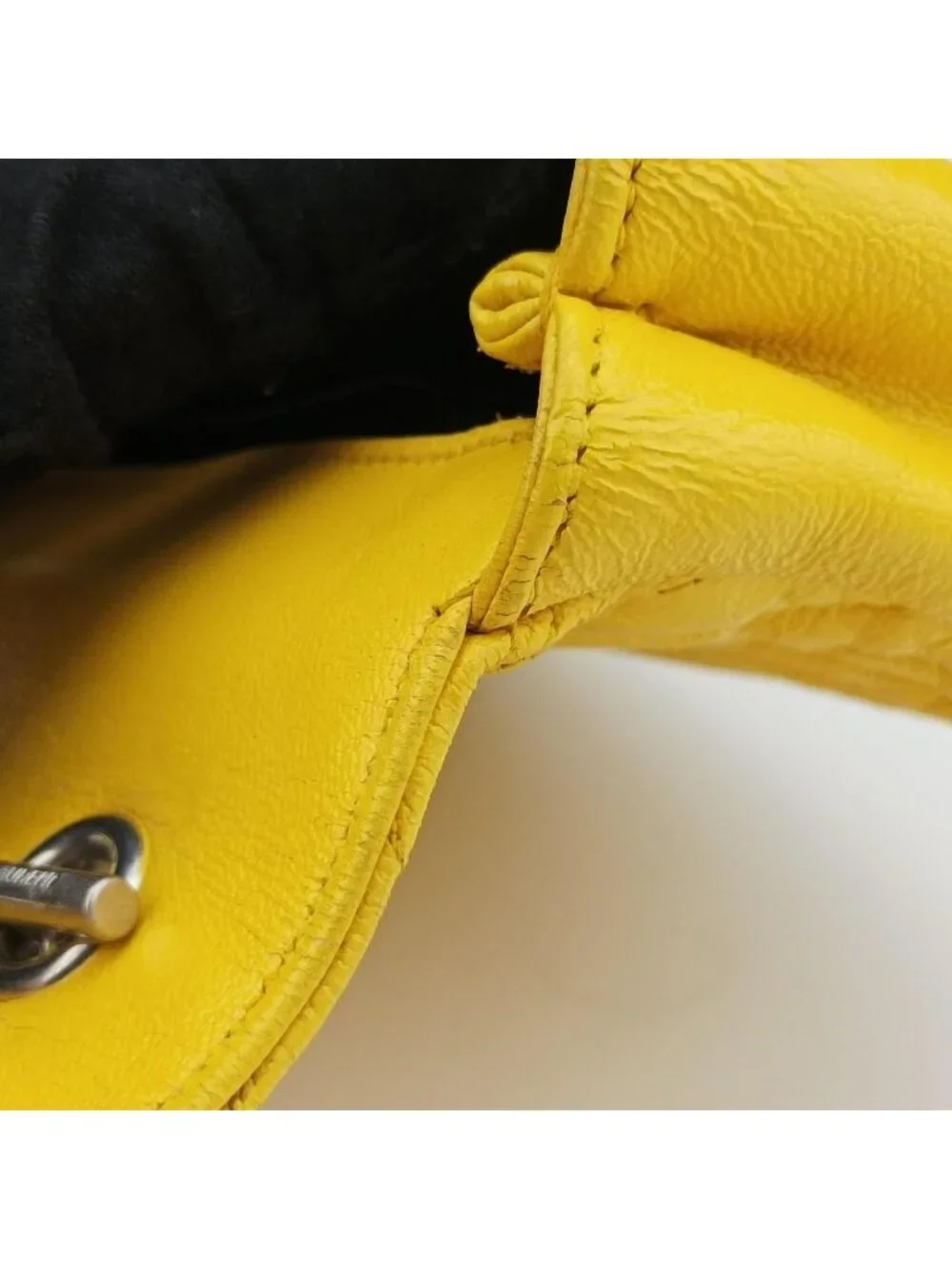 Saint Laurent Baby Chai Yellow Leather Shoulder